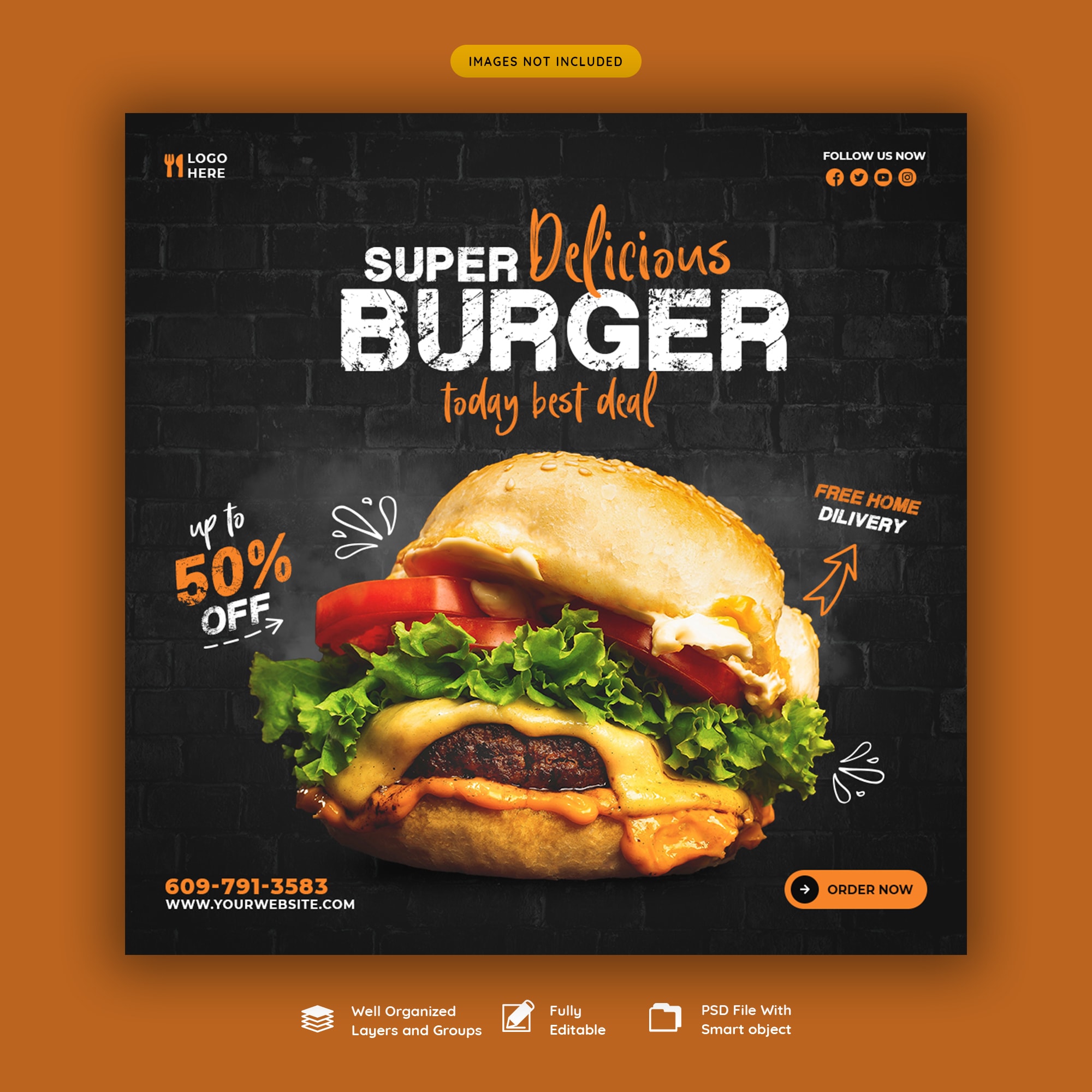 Burger Deal Banner — Social Media Post