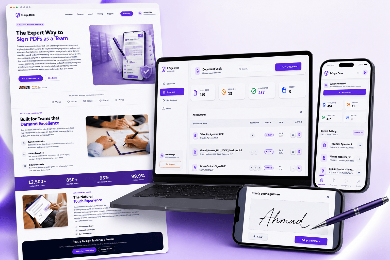 E-Sign Desk — UI/UX Design