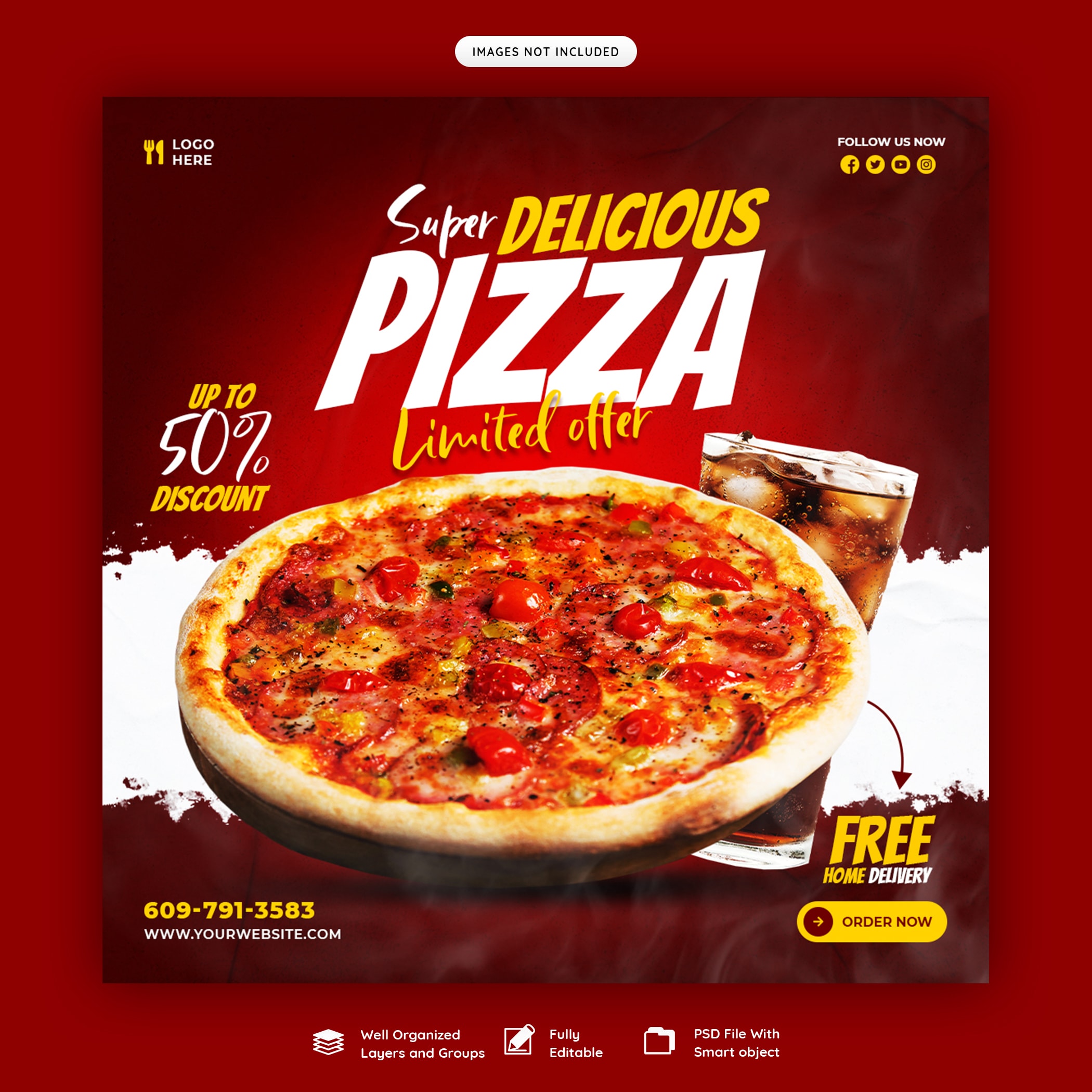 Pizza Offer Banner — Social Media Post